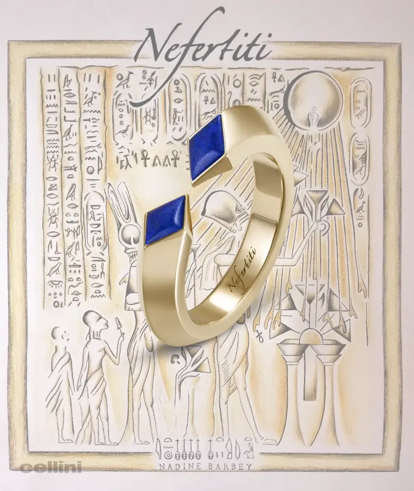Cellini Yellow Gold Double Lapis Awaken Ring