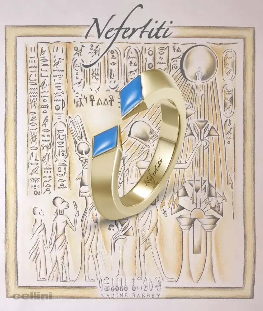 Cellini Yellow Gold Double Turquoise Awaken Ring