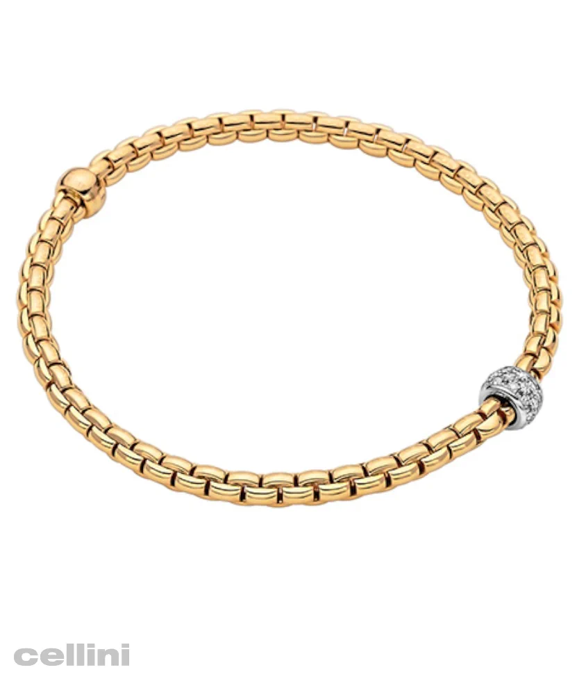 cellini Yellow Gold Flex’it Bracelet With Diamonds