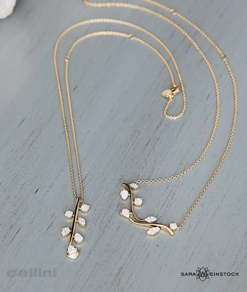 Cellini Yellow Gold Lierre Diamond Necklace