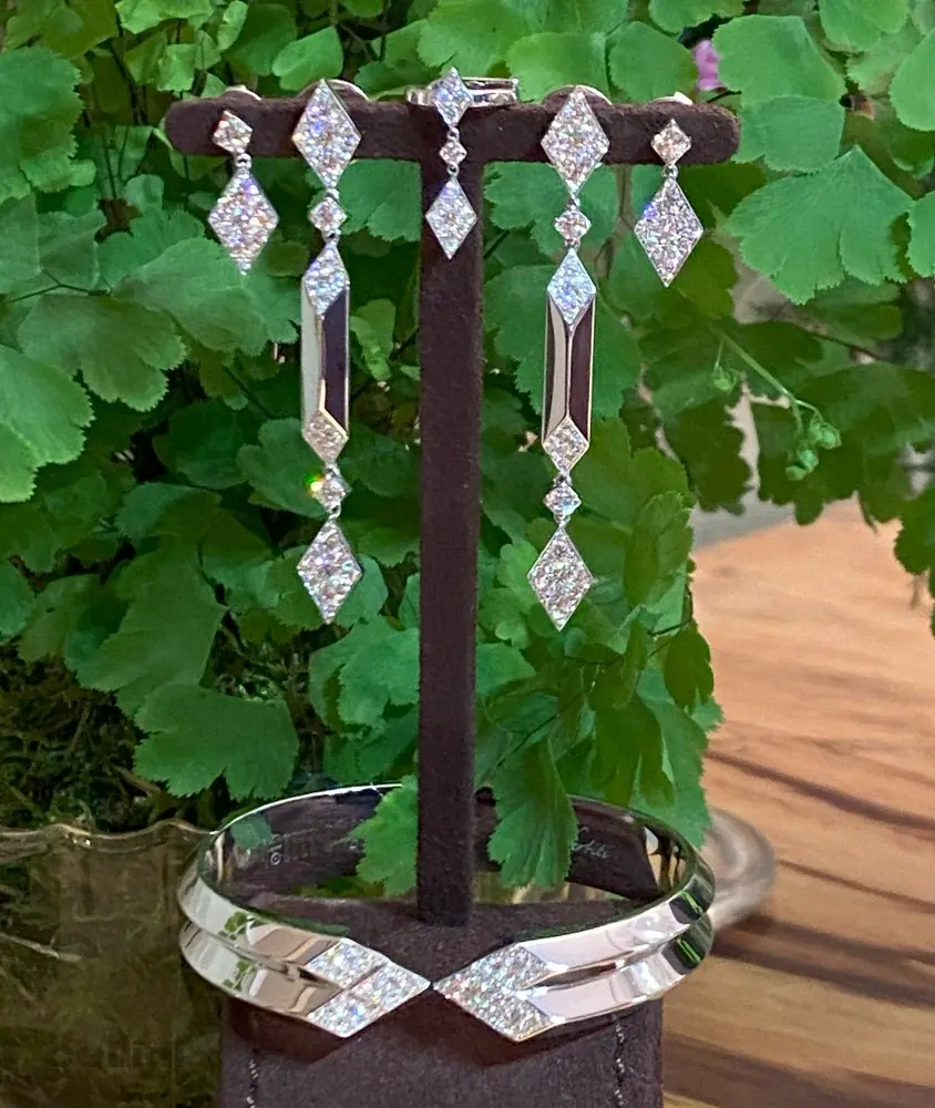 Cellini Yellow Gold Mini Diamond Drop Earrings