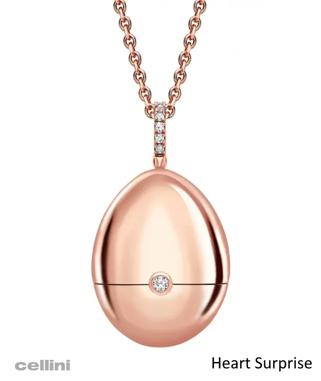 Cellini Essence Rose Gold Diamond Heart Surprise Locket
