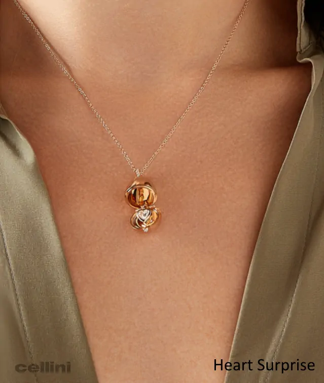 Cellini Essence Rose Gold Diamond Heart Surprise Locket