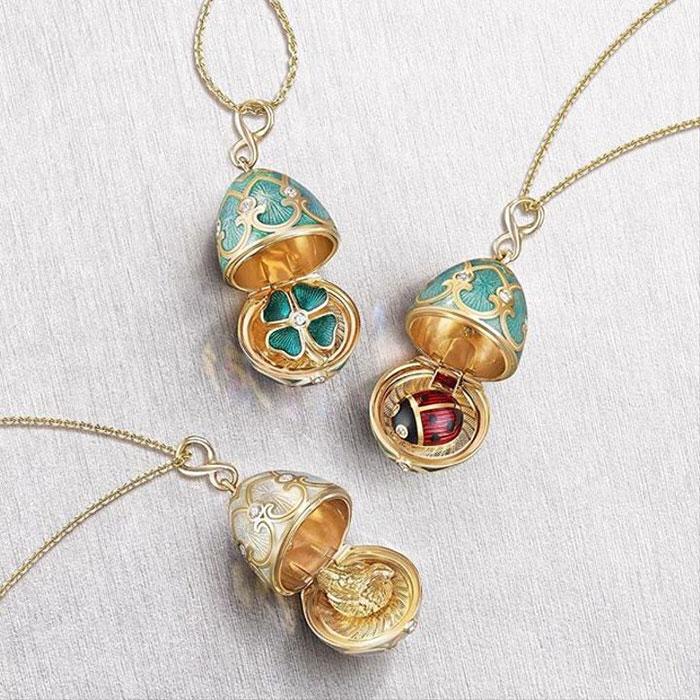 Cellini Heritage Guilloché Enamel Ladybird Surprise Locket