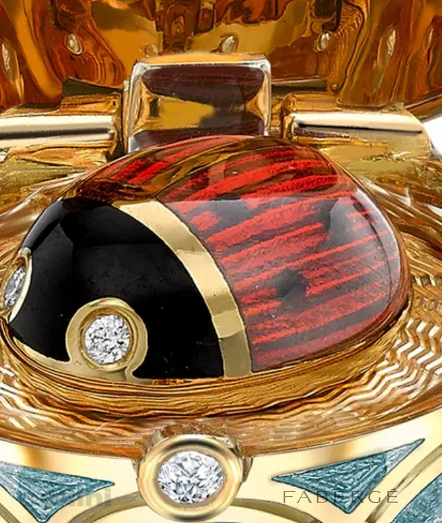 cellini Heritage Guilloché Enamel Ladybird Surprise Locket