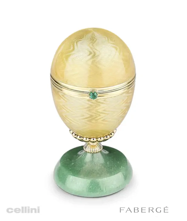 cellini Heritage Limited Edition Guilloché Enamel Cactus Surprise Egg