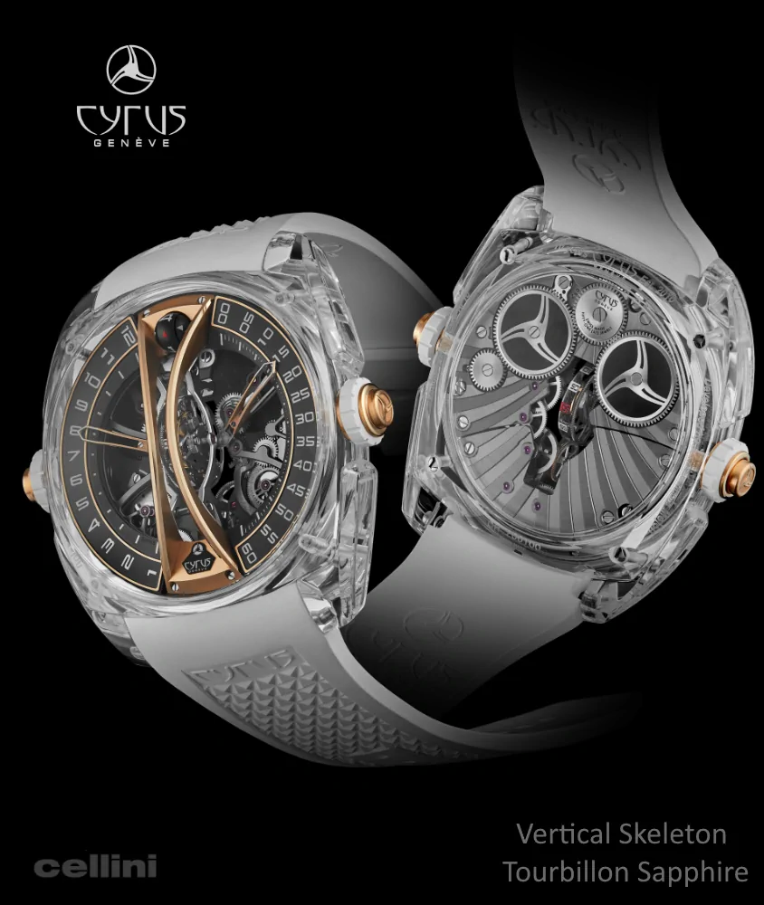 Cellini Klepcys Vertical Skeleton Tourbillon Sapphire