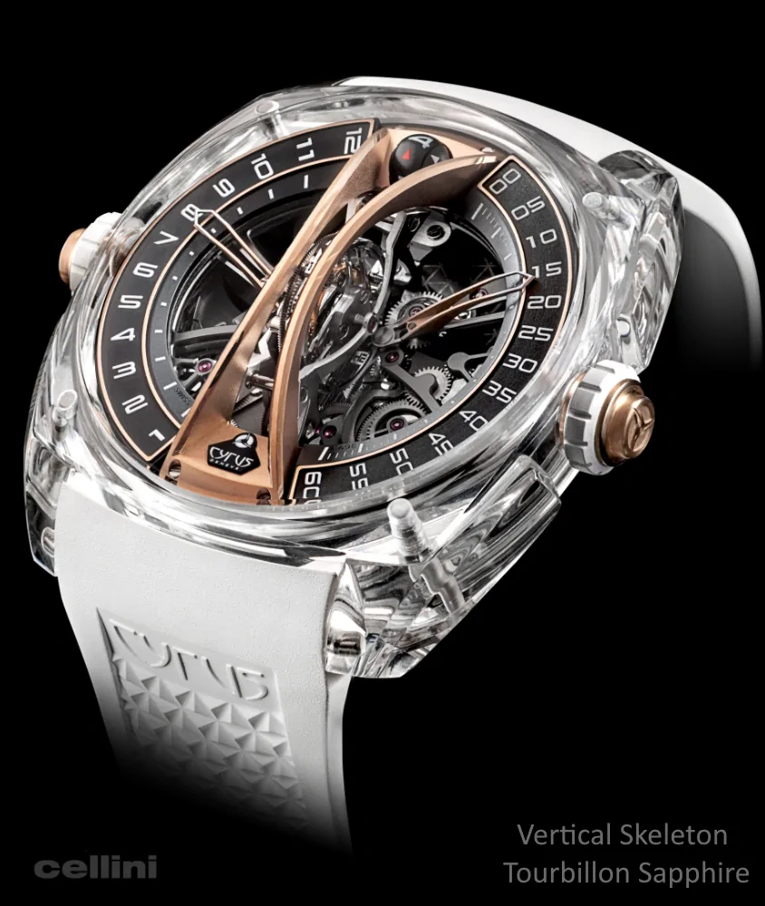 Cellini Klepcys Vertical Skeleton Tourbillon Sapphire