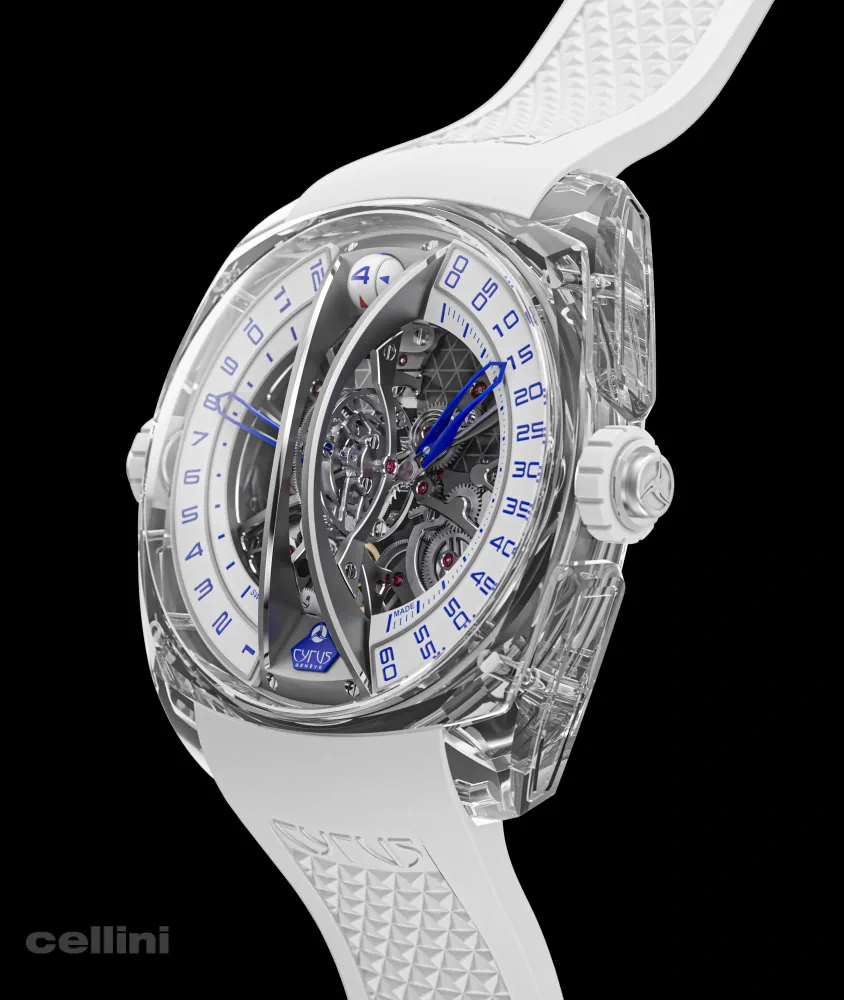 Cellini Klepcys Vertical Skeleton Tourbillon Sapphire Blue – 44mm Manual Sapphire