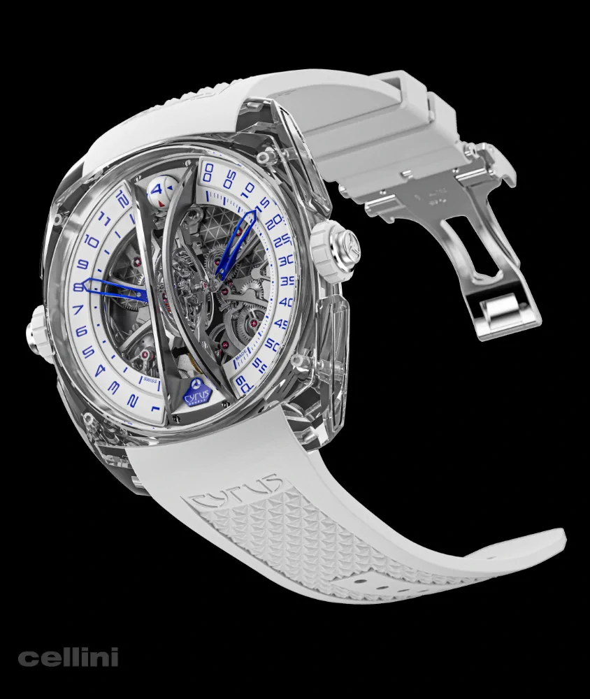 Cellini Klepcys Vertical Skeleton Tourbillon Sapphire Blue – 44mm Manual Sapphire