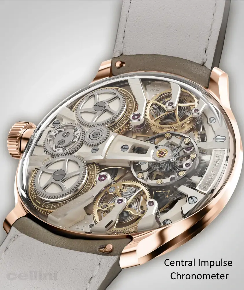 Cellini Lederer Central Impulse Chronometer 39 Mm Rose Gold