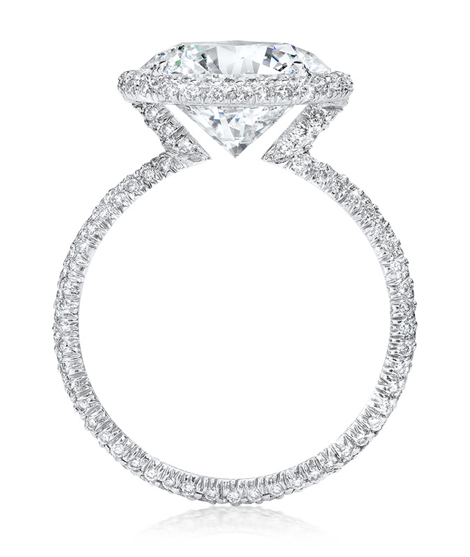 Cellini Micro-Pavé Round Wire Diamond Engagement Setting
