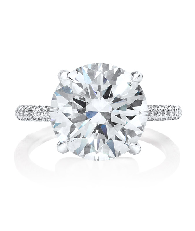 Cellini Micro-Pavé Round Wire Diamond Engagement Setting