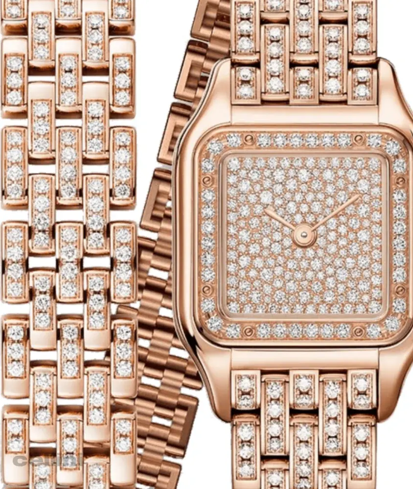 Cellini Panthère De Cartier – Small Double Loop Diamonds Rose Gold