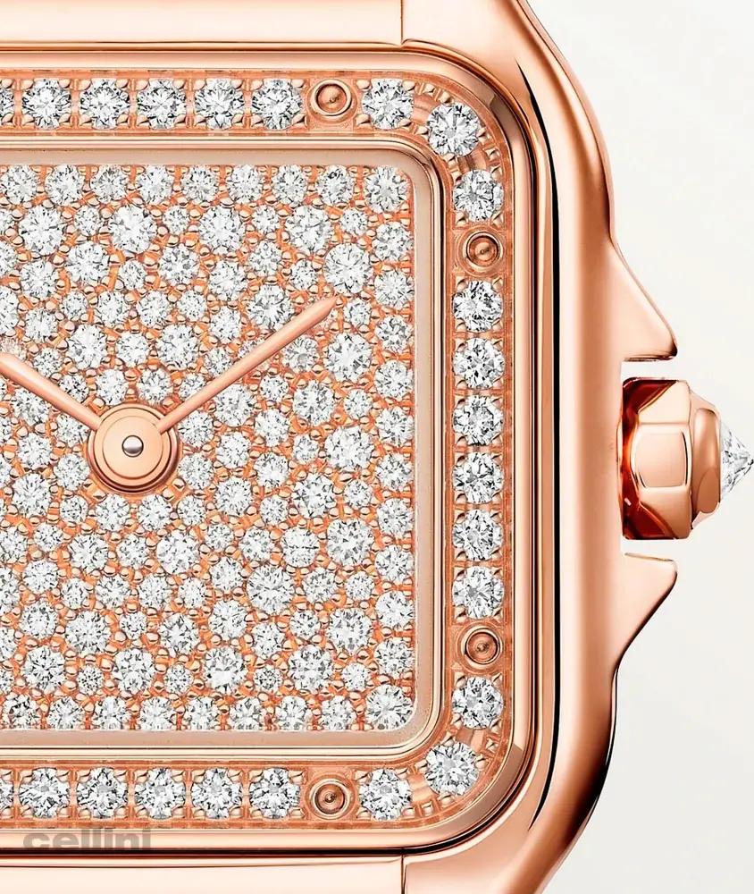 cellini Panthère de Cartier – Small Double Loop Diamonds Rose Gold