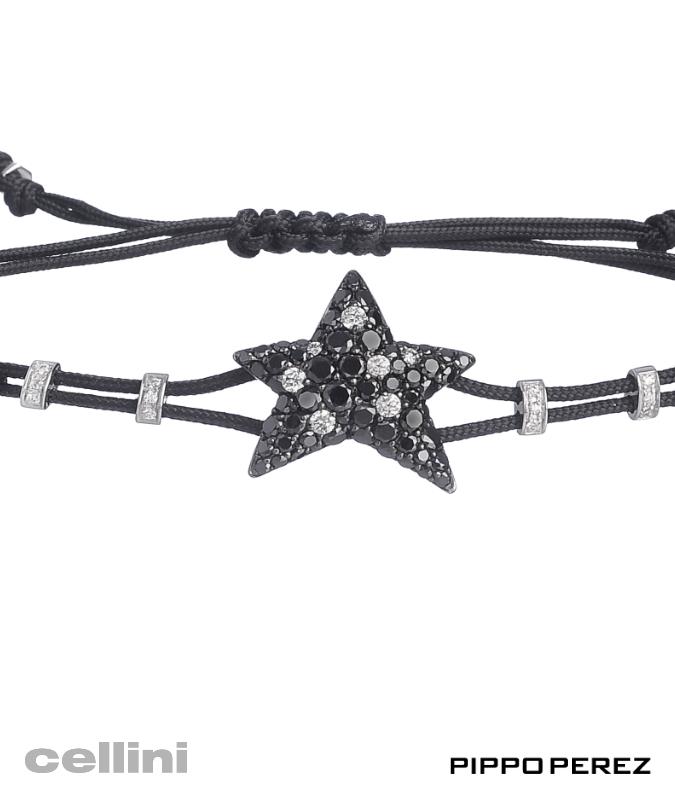 cellini Star bracelet with Black and White Diamonds