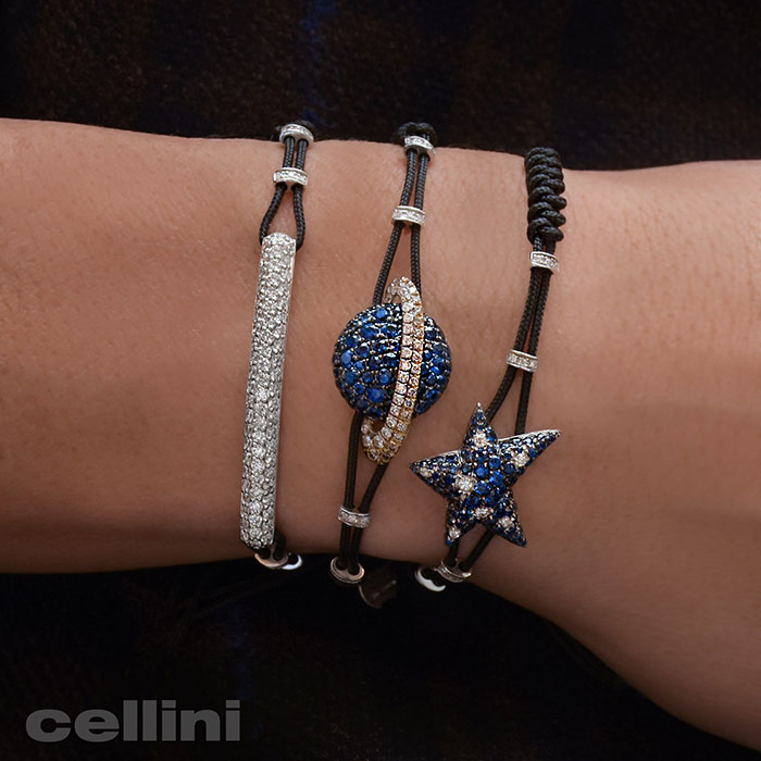 cellini Star Bracelet with Blue Sapphires and Diamonds