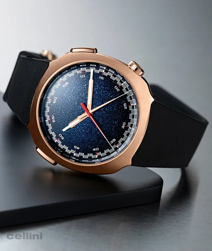 Cellini Streamliner Flyback Chronograph Automatic Matrix Blue Fumé