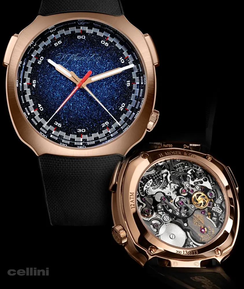 Cellini Streamliner Flyback Chronograph Automatic Matrix Blue Fumé