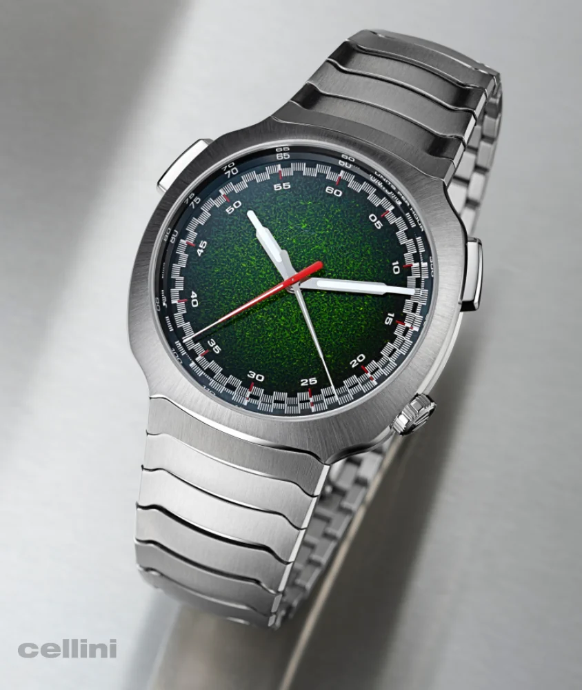 Cellini Streamliner Flyback Chronograph Automatic Matrix Green Fumé
