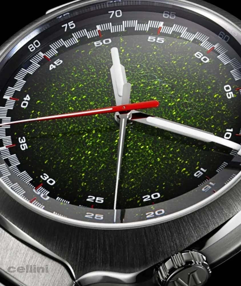 cellini Streamliner Flyback Chronograph Automatic Matrix Green fumé