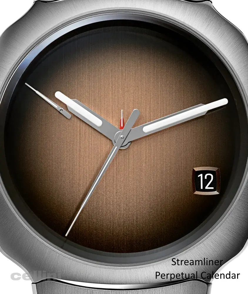 cellini Streamliner Perpetual Calendar Concept Smoked Salmon