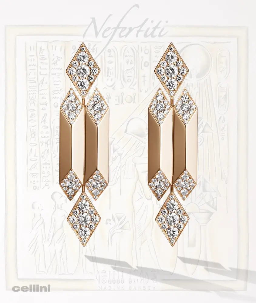 Cellini Yellow Gold And Diamond Iconic Drop Earrings