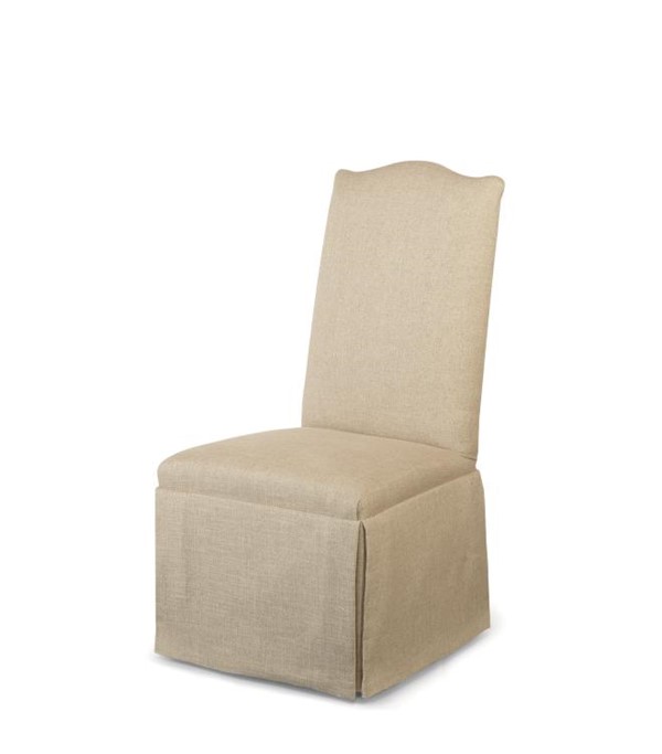 century 3370-3C - Hollister Strght Back/Camelback Top Chair W/Casters