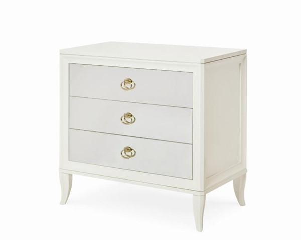 century 339-223G - Tribeca Three Drawer Nightstand W/Mirrored Drawers