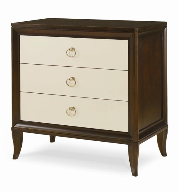 century 33C-223 - Tribeca Three Drawer Nightstand - Tribeca/Cream