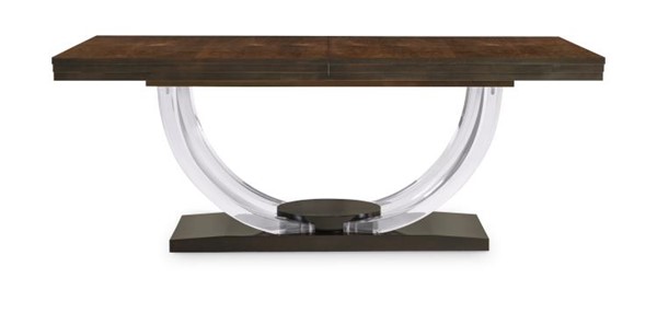 Century 559-305-A - Omni Large Rectangular Dining Table W/Acrylic Legs (Figured Walnut)