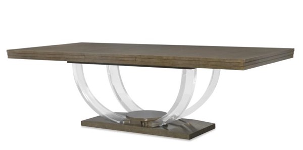 century 559-315-A - Omni Large Rectangular Dining Table W/Acrylic Legs (Oak)