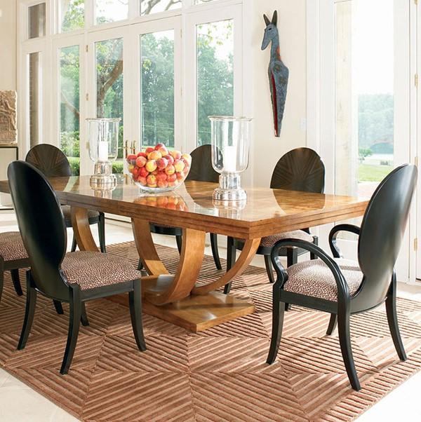 Century 55H-303 - Omni Large Rectangular Dining Table (Cluster Maple) - Sable