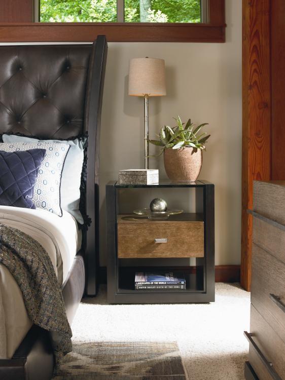 Century 70C-222 - Mesa Hallam Nightstand - Melange/Napa Cerused