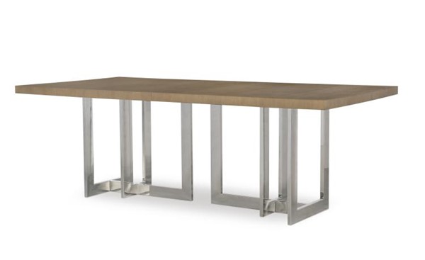 century 849-308 - Milan Oak Dining Table With Metal Base