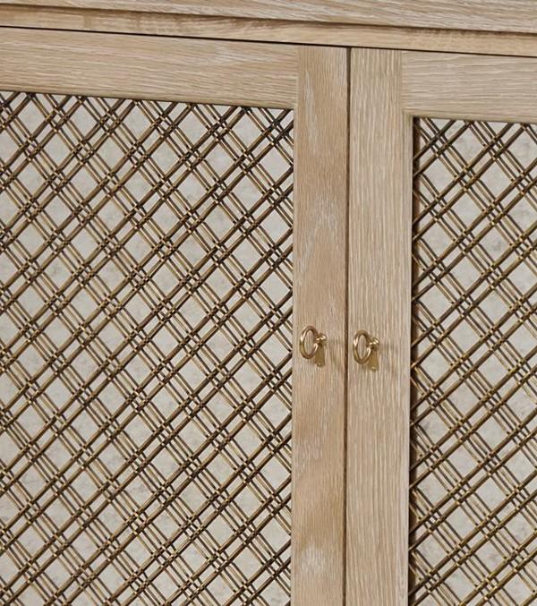Century 89A-403-V1 - Maison '47 Mesh Front Sideboard - Blonde Cerused