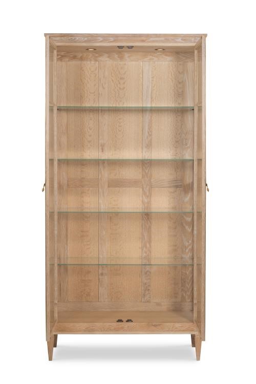 Century 89A-421-V1 - Maison '47 Brass Front Curio - Blonde Cerused