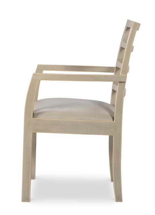 Century AE-CCU-3164A-F2 - Dara Arm Chair - Modern French Grey & Taupe