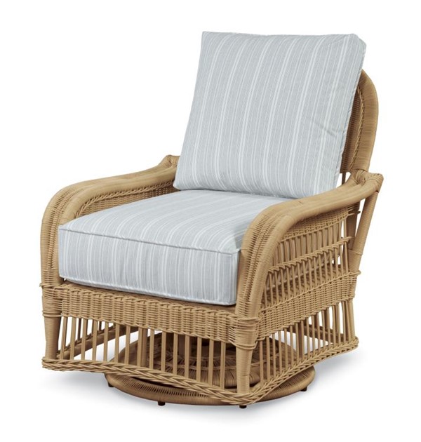 century AE-D40-13-NT - Mainland Wicker Swivel Lounge Chair