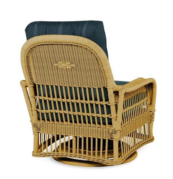 Century AE-D40-13B-NT - Mainland Wicker Swivel Chair W/ Buttons Back