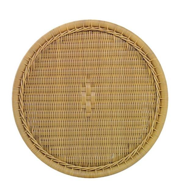 Century AE-D40-83-NT - Mainland Wicker Side Table W/ Tempered Glass
