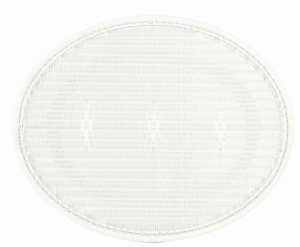 Century AE-D40-85 - Mainland Wicker Oval Cocktail Table W/ Tempered Glass