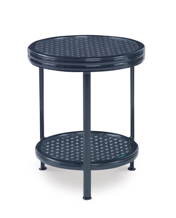 century AE-D41-80 - Augustine Metal Occasional Table W/Tempered Glass