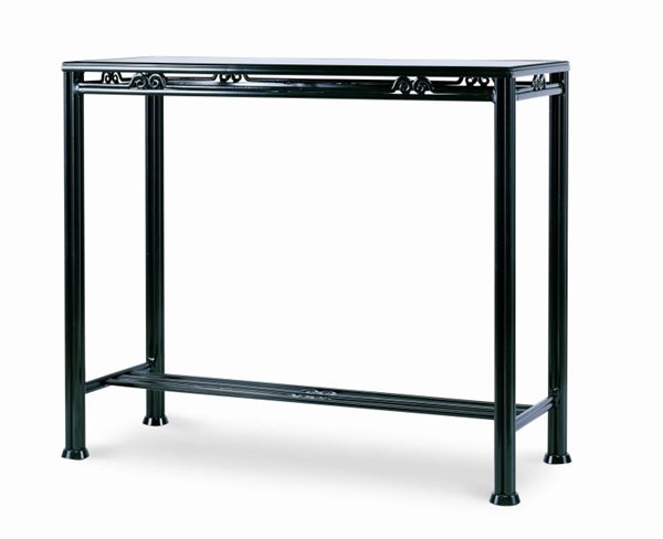 century AE-D41-87 - Augustine Metal Bar Table W/ Tempered Glass