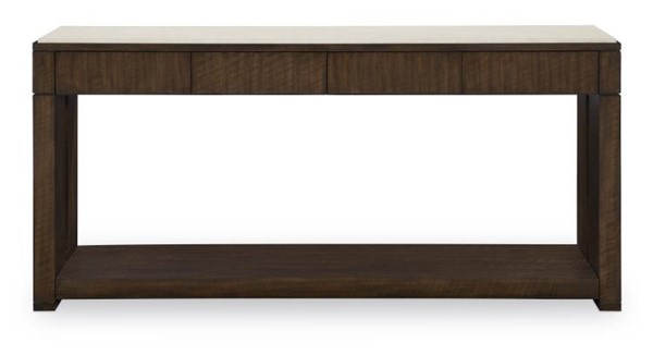 Century B1H-721M - Warner Console Table With Stone Top - Brunette