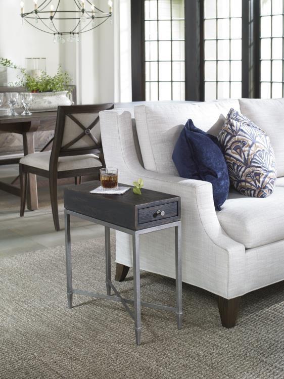 Century B2B-612 - Charles Chairside Table - Black Rustic