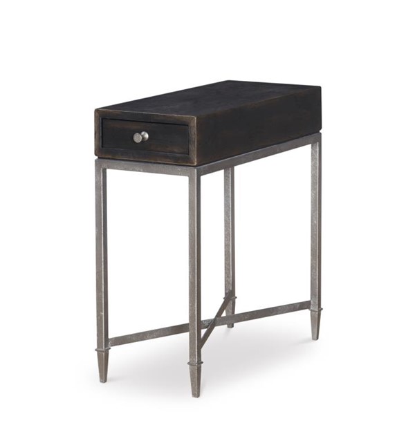 century B2B-612 - Charles Chairside Table - Black Rustic