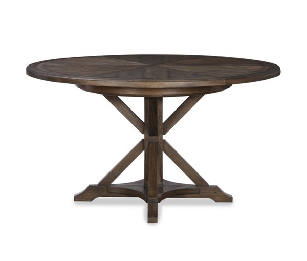 Century B2H-305 - Collin 54" Round Dining Table - Brown Rustic