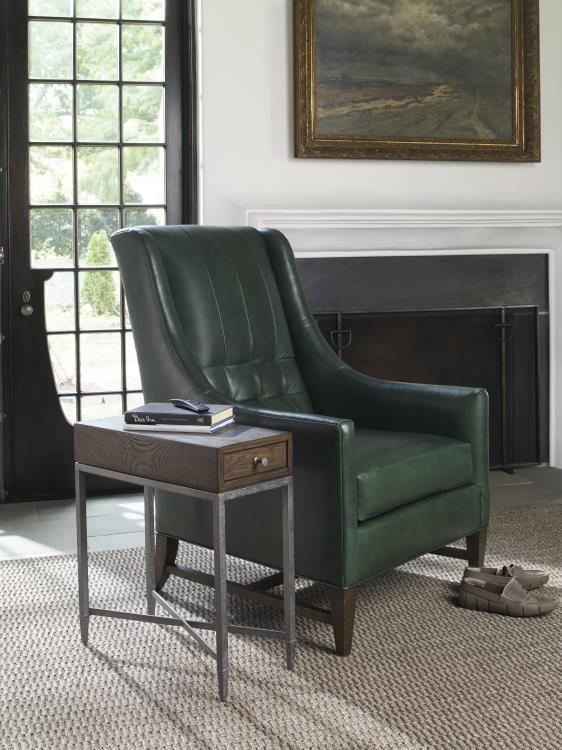 Century B2H-612 - Charles Chairside Table - Brown Rustic