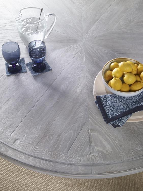 Century B2W-306 - Collin 64" Round Dining Table - White Rustic